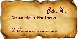 Csutorás Marianna névjegykártya